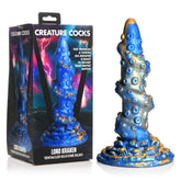 Creature Cocks The Kraken (Deep Blue and Gold) 7 Inch Fantasy Dildo Fantasy Dongs